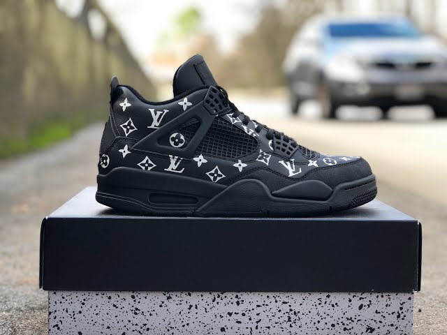 Full Custom  Louis Vuitton Air Jordan 4's by CustomsByCash 