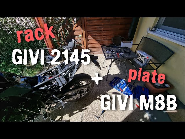 GIVI SR2145 rack + M8B plate on Yamaha Tenere 700! - YouTube