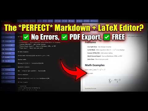 The Only Markdown Editor That Actually Handles LaTeX (Free & Web-Based)
