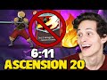 Tired streamer almost breaks world record no whirlwind  ascension 20 ironclad speedrun