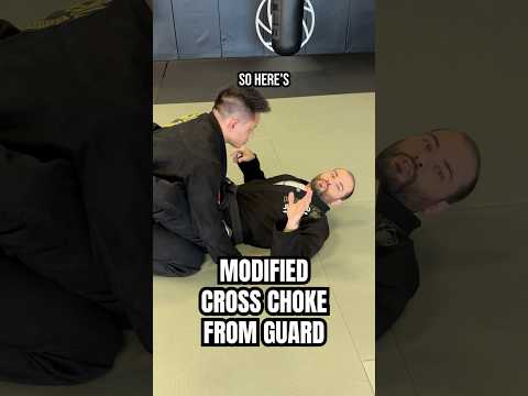Modified Cross Choke From Guard #jiujitsu #crosschoke #jiujitsutechnique #friscotx