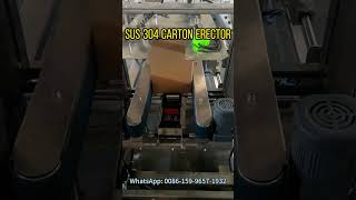 SUS304 Stainless Steel Carton Erector in Action! ⚙️ #shorts #packagingautomation #machine