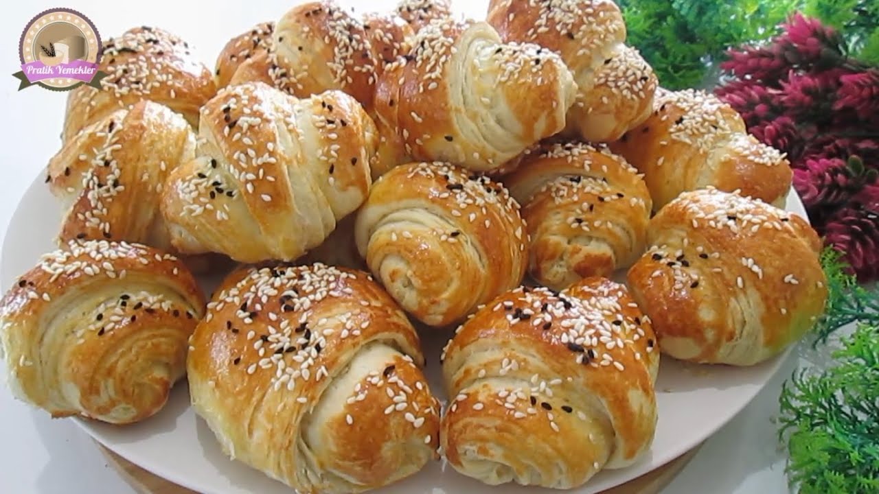 ÇOK FARKLI KAT KAT MÜTHİŞ KABARDI❗ÇITIR ÇITIR KATMER KRUVASAN/Schnellste Croissant Rezept/lecker