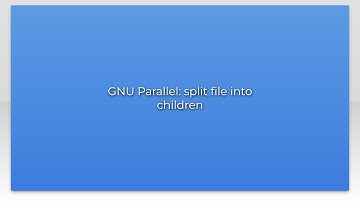 GNU Parallel: split file into children