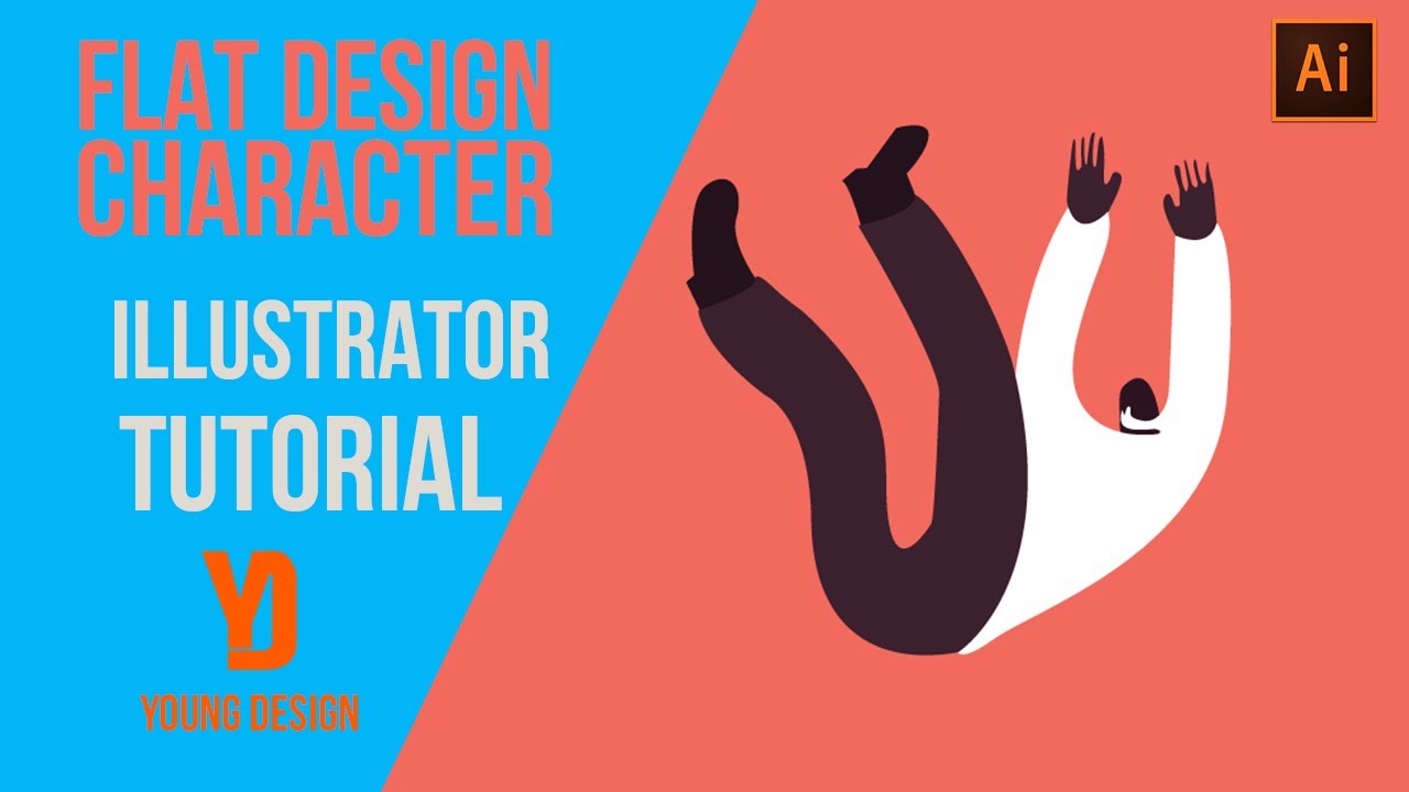 Flat Design,Illustration Character Design - Adobe Illustrator Tutorial ...