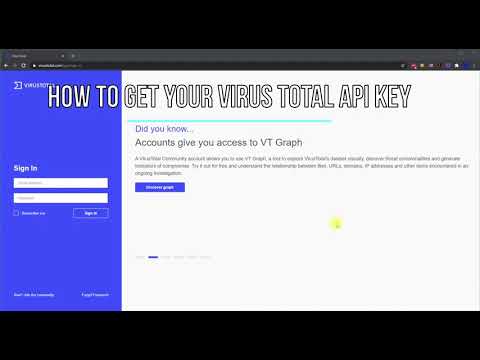 How to get your Virus Total API Key