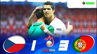 Czech Republic 1-3 Portugal - EURO 2008 - Deco, Ronaldo, Quaresma - FHD