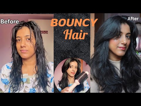 Salon like Bouncy Hairstyle at Home with Meditive Hot AirBrush Hair Styling Tool #yt #hairstyle