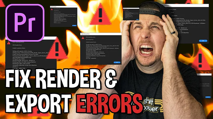 How To Fix Adobe Premiere Render and Export Errors (2022)