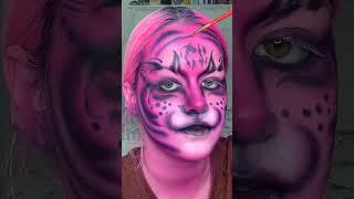 shorts Hot Pink Tiger Makeup Face Paint