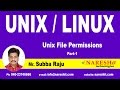 Unix File Permissions Part-1 | UNIX Tutorial | Mr. Subba Raju