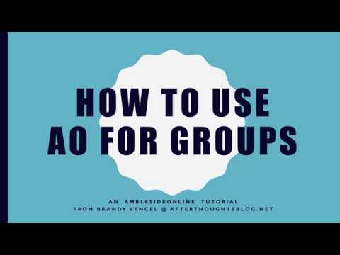 How to use AO for Groups Tutorial