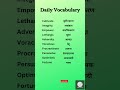 Daily Vocabulary| Expand your vocabulary #ytshorts #viral #viralshorts