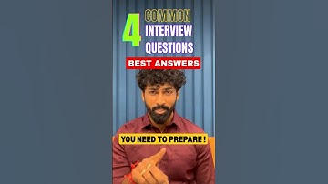 Top 4 Common Interview Questions & Answers | Freshers & Experienced #shorts #jobsearch#interviewtips