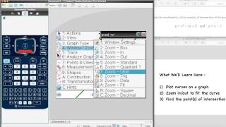 Intersection of Two Curves TI NSPire CX