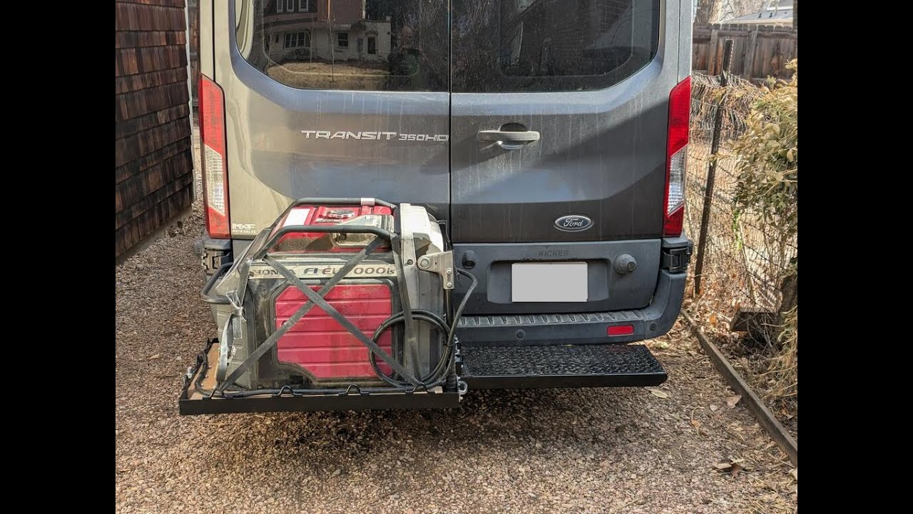 Generator rack for Transit Van - YouTube