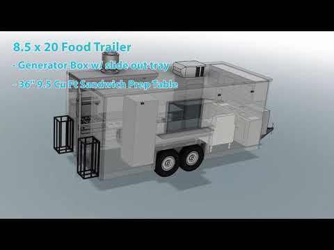 8.5 x 20 Food Trailer Fully Loaded Kitchen