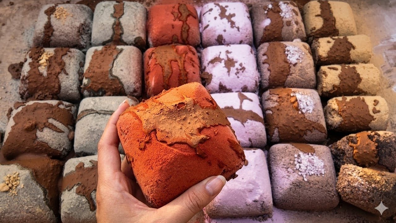 New bombastic 😍 dusty gritty brown dirt dry water floor crumbling dipping satisfying ASMR sounds 