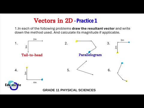 Practice - Vectors in 2D Grade 11 - YouTube