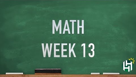 CC Cycle 1 Math Week 13