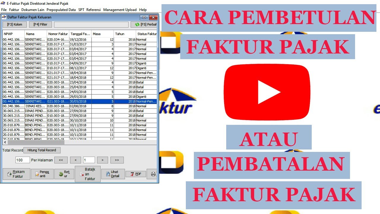 Tutorial Lengkap Pembuatan Faktur Pajak Pengganti Pembatalan Faktur