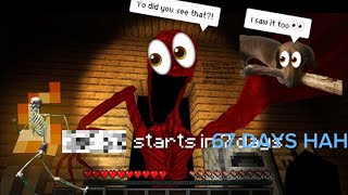 “Something is already here…” but I edited it to make it goofy 