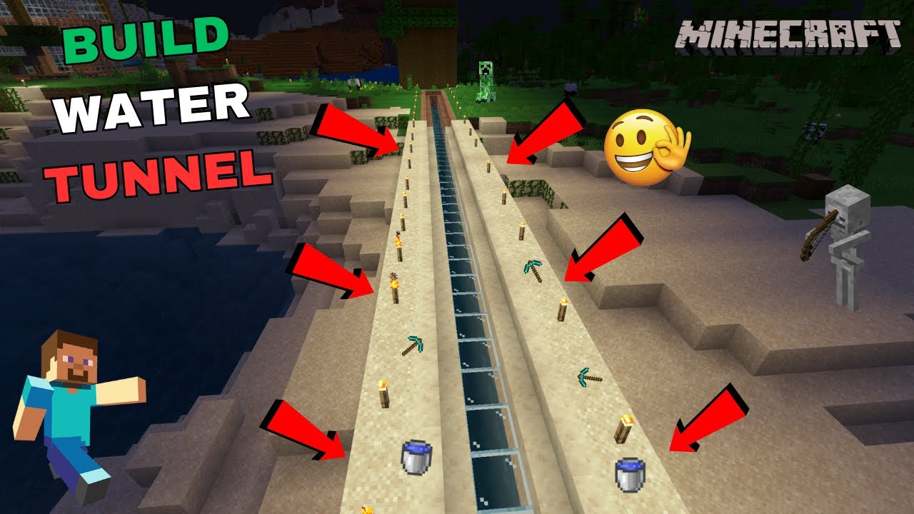 Water Loop Build Minecraft I BUILD WATER TUNNEL | MINECRAFT GAMEPLAY #24 - YouTube