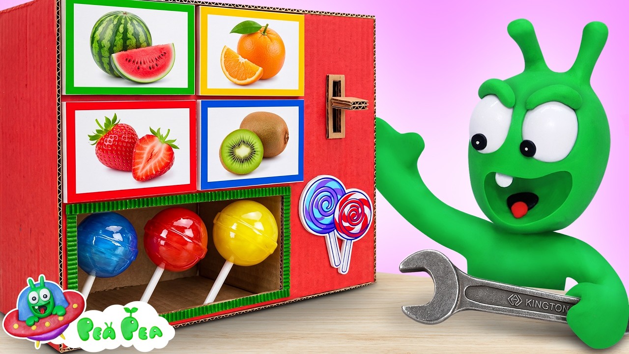 Pea Pea Fixes a Broken Lollipop Machine! 🍭🔧-  Funny Adventure for kids
