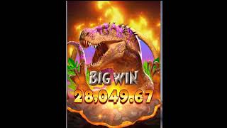 Jurassic kingdom free spins CLOSE UP big win at S5.com screenshot 2