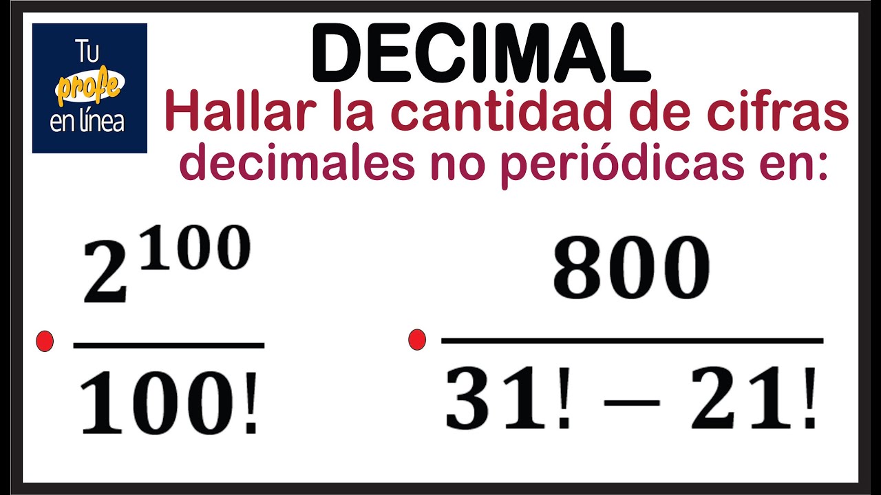 Pasar de numero decimal a fraccion