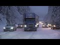 01-11-2020 Snoqualmie Pass, WA - Jackknifed Semi - Major Winter Storm - Traveling woes