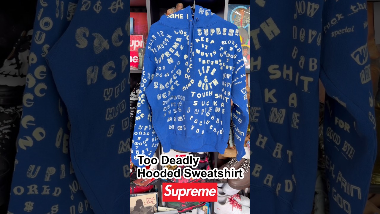 Supreme】Too Deadly Hooded Sweatshirt 着画ショート｜蓄光刺繍