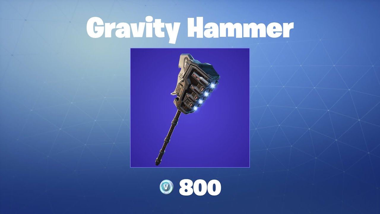 Gravity Hammer Fortnite Pickaxe YouTube