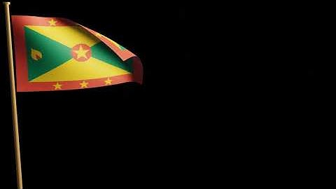 Copyright free, animation of Grenada world flag.