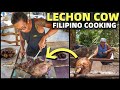 FILIPINO COW LECHON - Philippines Best Local Cooking - ROASTED BEEF LEG IN DAVAO