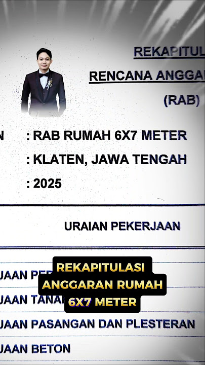 TOTAL BIAYA BANGUN RUMAH 6x7 METER DI KLATEN | Lengkap Semua Item RAB 2025!