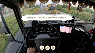 POV Truck Driving - cesta na pauzu v Polsku a povídání o stravování