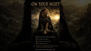 Know Your Worth. #KnowYourWorth #LionMentality #SelfRespect #MindsetOfGreatness #BornToLead #Viral