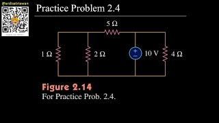 Practice Problem 2.4 - Fundamental of Electric Circuits (Sadiku) 5th Ed [English - Dark Mode]