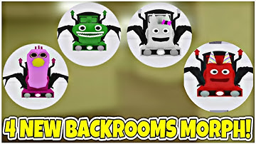 UPDATE 153 🚂 How to get ALL 4 NEW BACKROOMS MORPHS! (GARTEN OF BANBAN TRAINS) - Roblox
