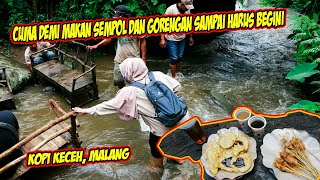 KOPI KECEH MALANG, SENSASI NGOPI DI TENGAH SUNGAI AIR TERJUN COBAN JAHE || WISATA MALANG #kupascafe