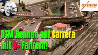 DTM Rennen auf Carrera Digital Bahn, Slot.it Oxigen und 8 Fahrzeugen! Mehr als 6 Autos! -kommentiert