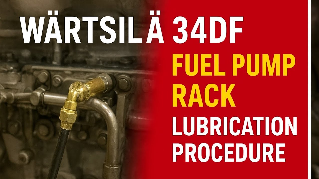 Fuel Rack Position Example Wartsila 34 DF Engine Fuel Pump Rack Lubrication Procedure - YouTube