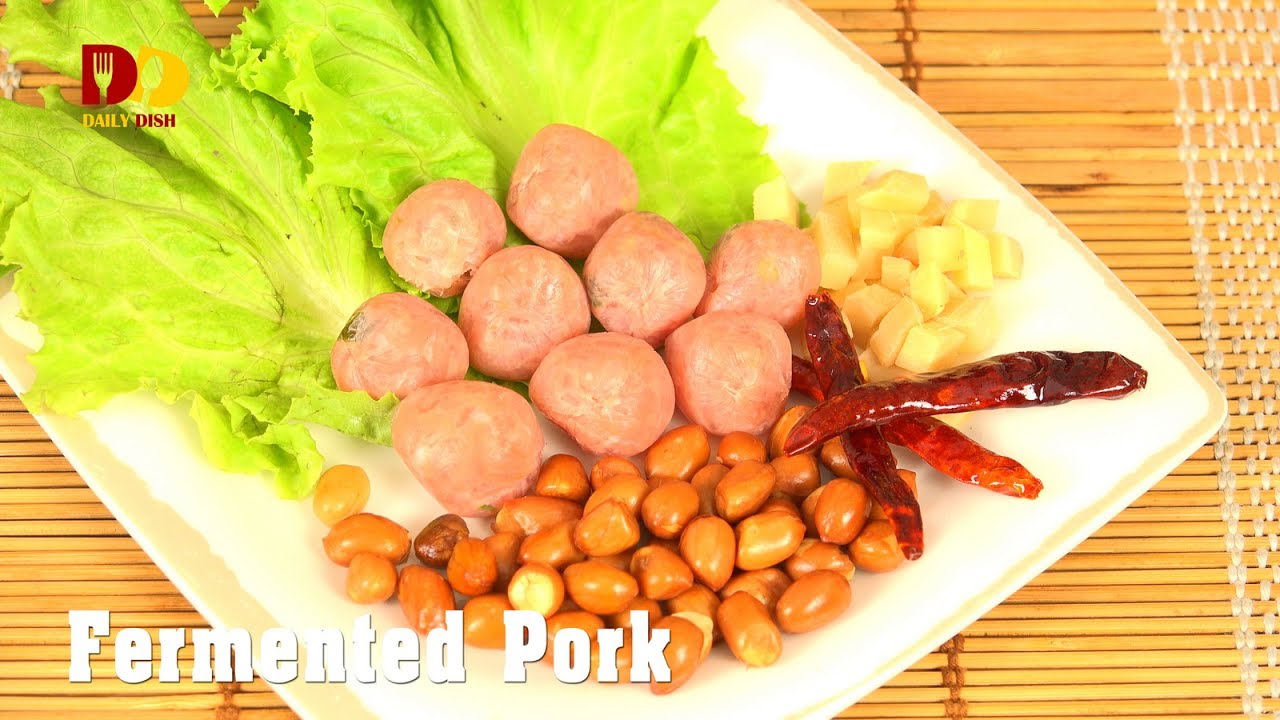 Fermented Pork | Thai Food | Naem Moo | แหนมหมูสด