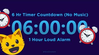 6 Hour Timer (No Music) with 1 Hour Loud Alarm | Countdown Timer screenshot 3