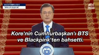 Güney Kore'nin Cumhurbaşkan'ı BTS ve Blackpink'ten bahsetti. Resimi