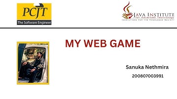 #HTML #CSS #javascript | 2D Game Development Project | Java Institute | PCJT Software Engineering