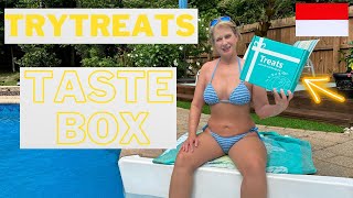 Try treatsTasting Box Indonesia Bikini Poolside unboxing  Discount Code #trytreats