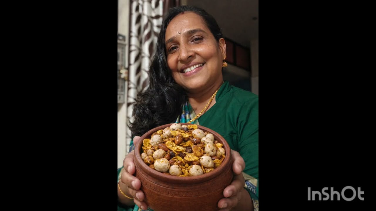 Home made healthy snacks - makhana and cornflakes 