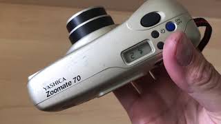 Yashica Zoomate 70 silver vintage 35mm film photo camera